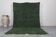 Handmade traditional pure wool rug, green, size 1.4/2.6 m.