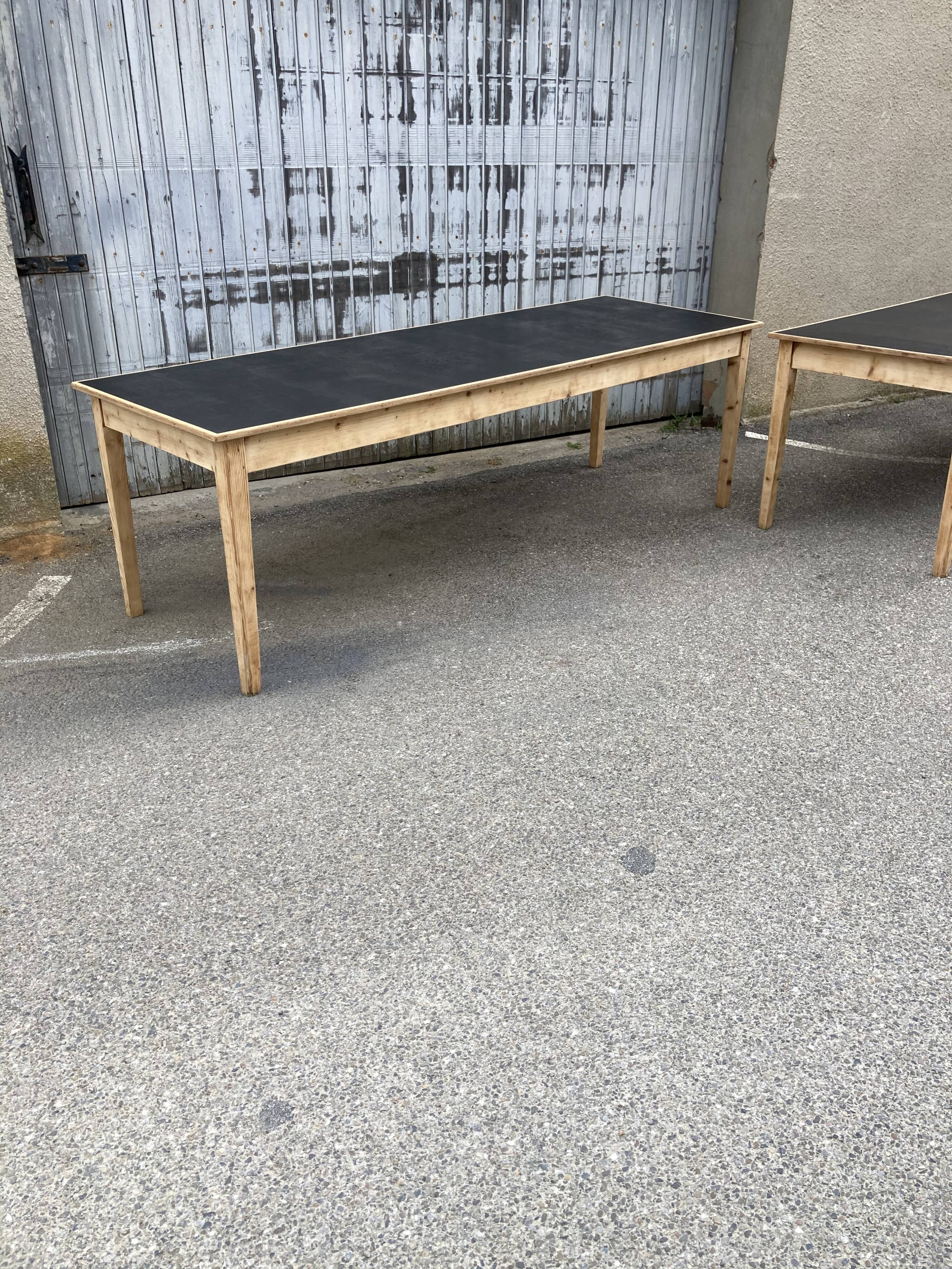 Large black patinated tray table