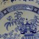 Plat Creil et Montereau décor chinois bleu