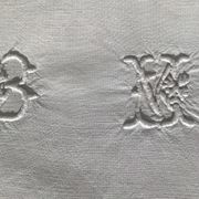 Sheet 2 places embroidered linen MB day crossed