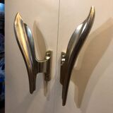 Paire de poignées de porte en fonte d’aluminium