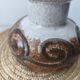 Vintage Strehla round vase, ceramic, East Germany, 1960s/70s