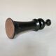 Black ceramic candlestick Jean Marais Vallauris