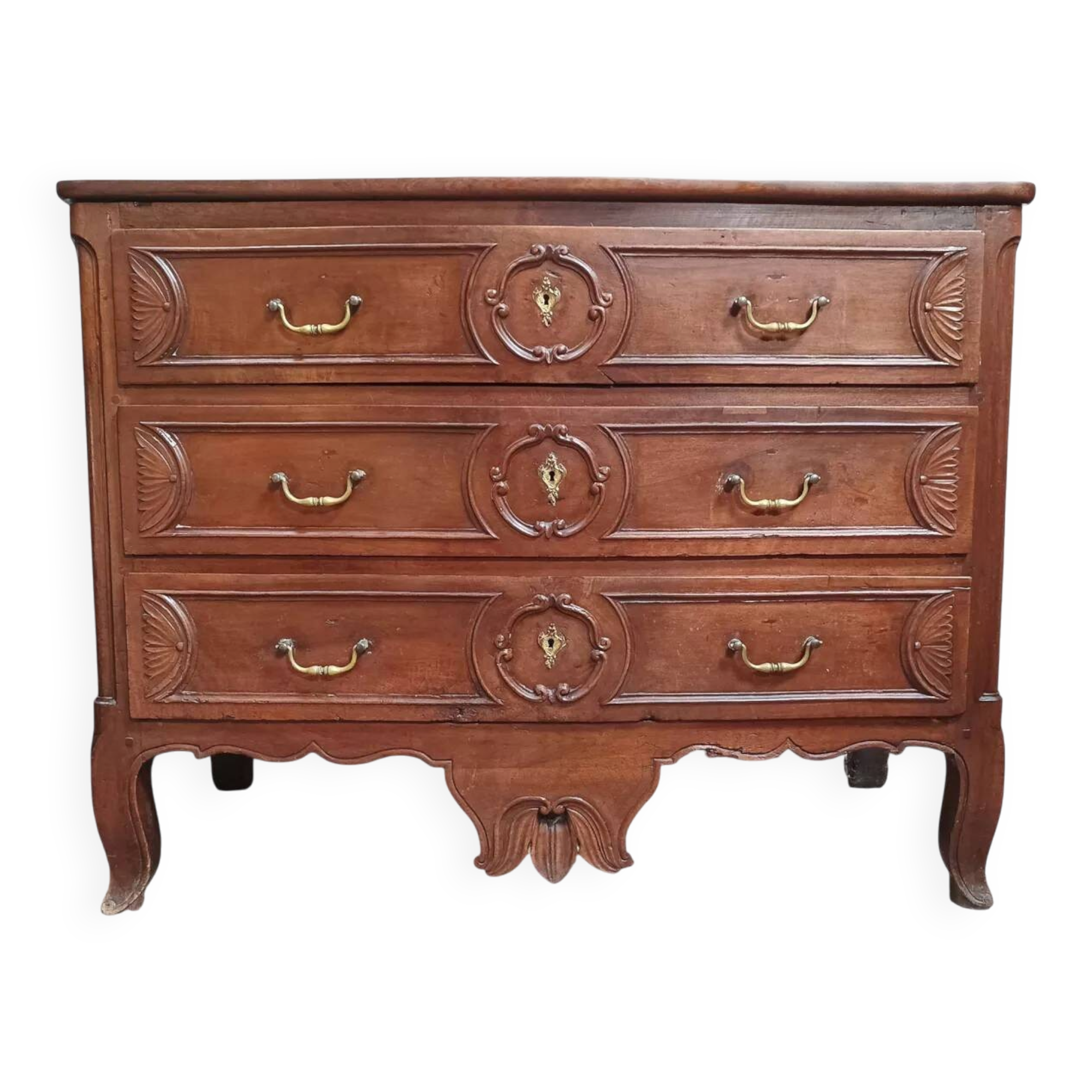 Louis XV walnut chest of drawers