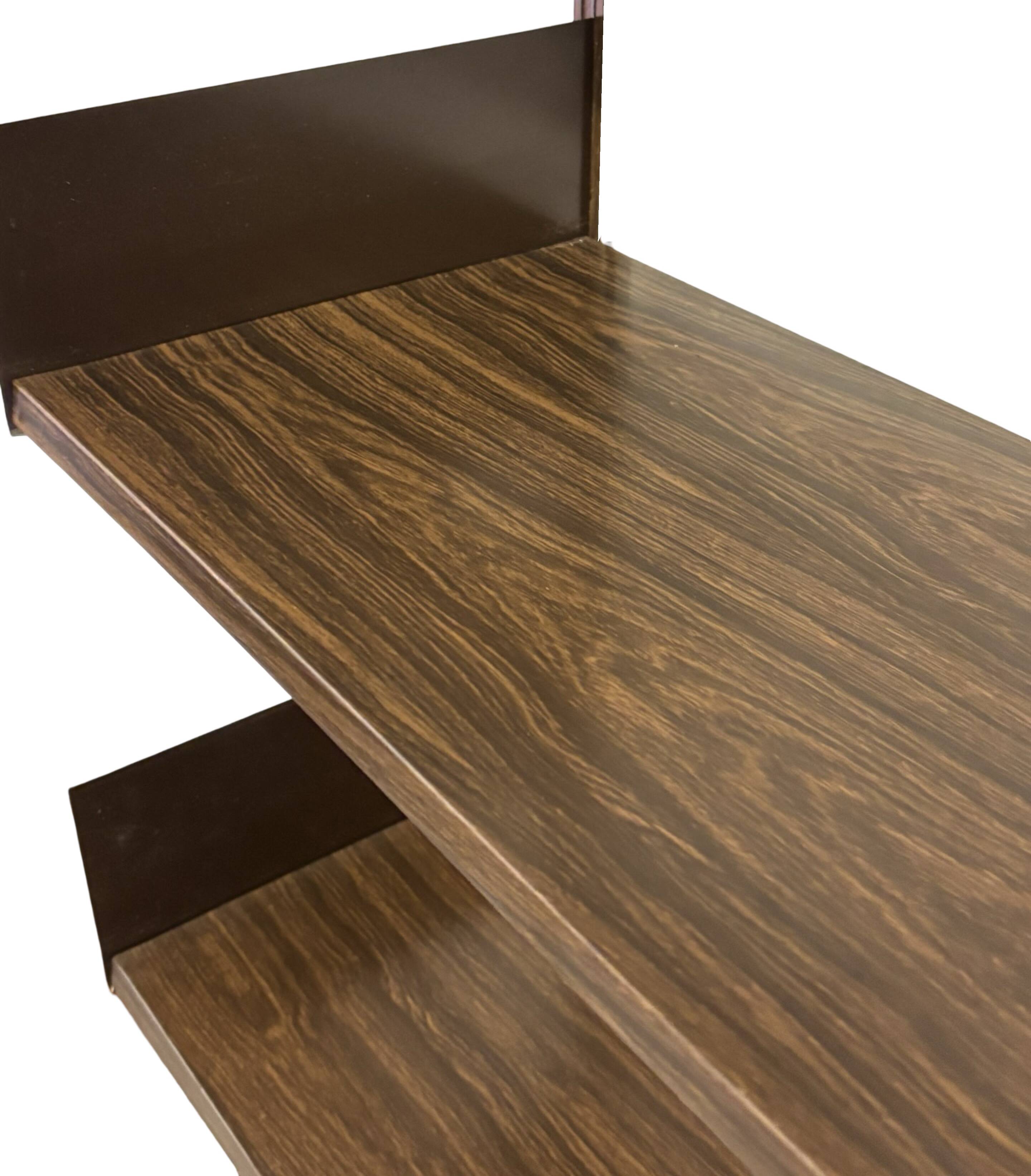 Étagère murale vintage en bois et métal, Danemark