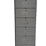 Set of 4 industrial column workshop furniture with Roneo flaps