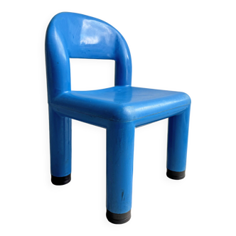 Chaise space age kids en plastique bleu, design italien audacieux