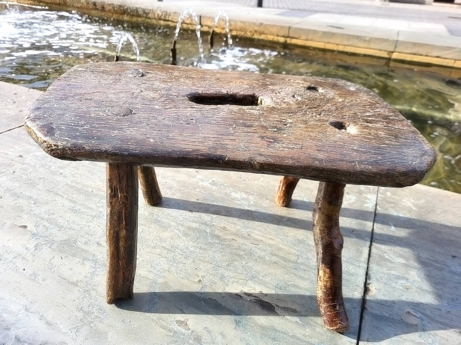 Tabouret de traite en chêne