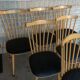 Set de 6 chaises Baumann menuet assise cuir