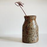 Vintage pyrite stoneware vase