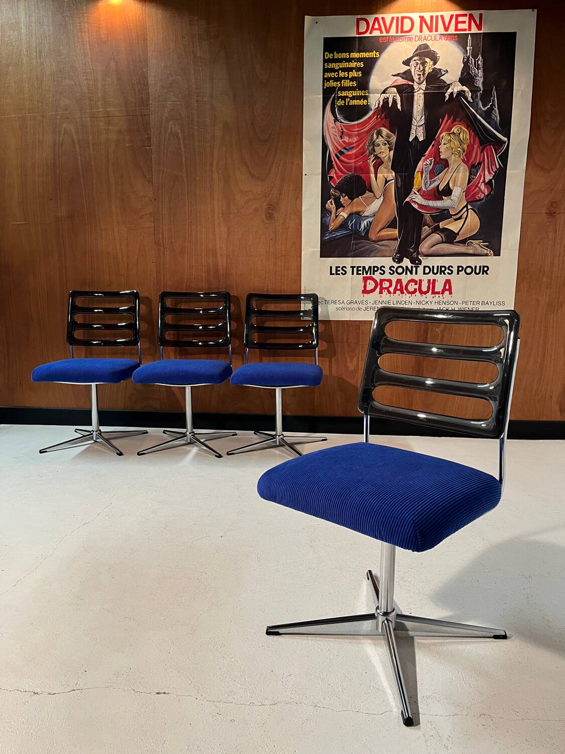 4 swivel chairs from around 1970