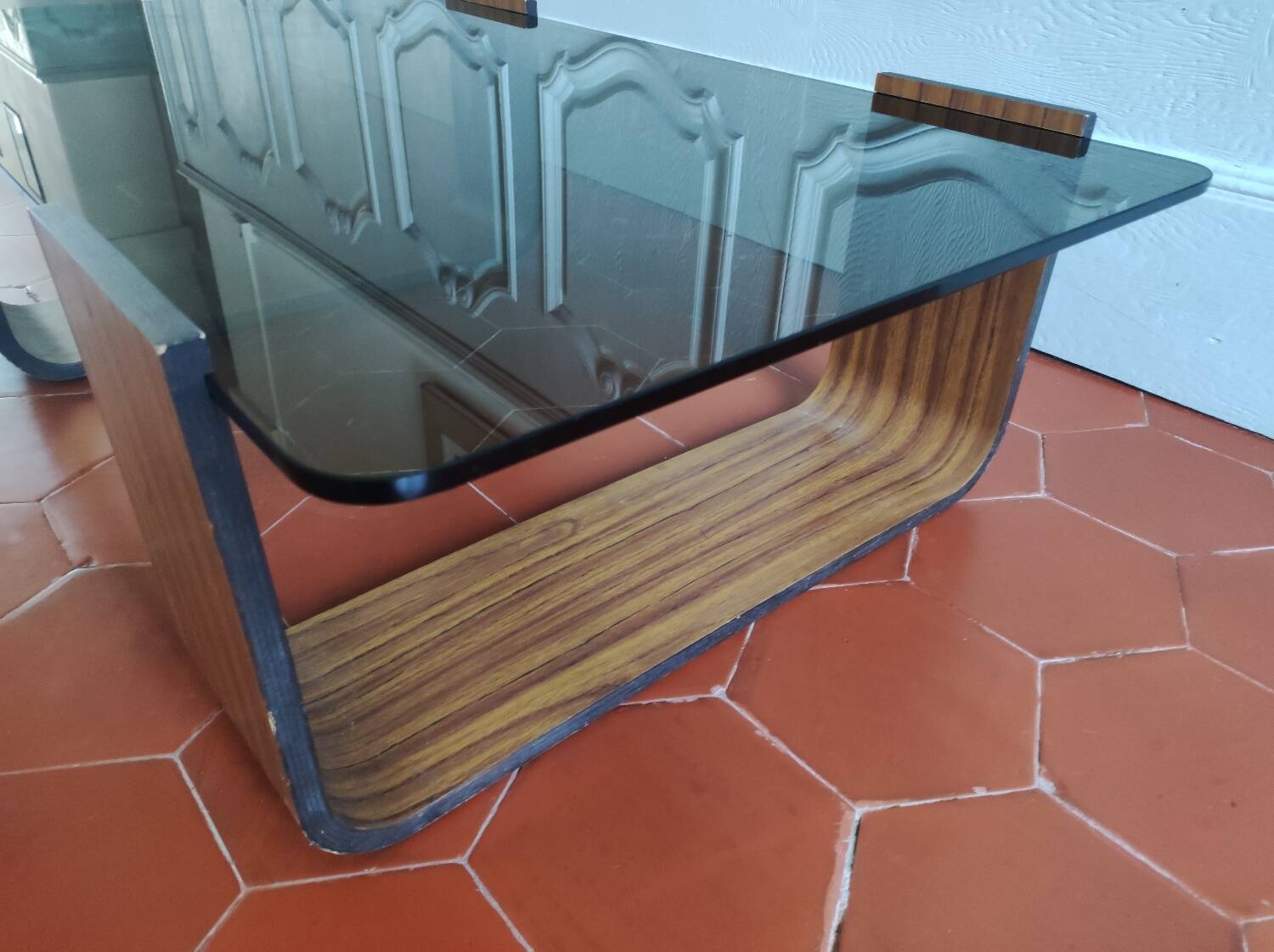 Roche Bobois 70 rosewood coffee table