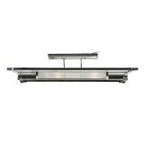 Art Deco ceiling lamp in chromed bronze and molded glass