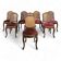 Série de 8 chaises cannées de style Louis XV