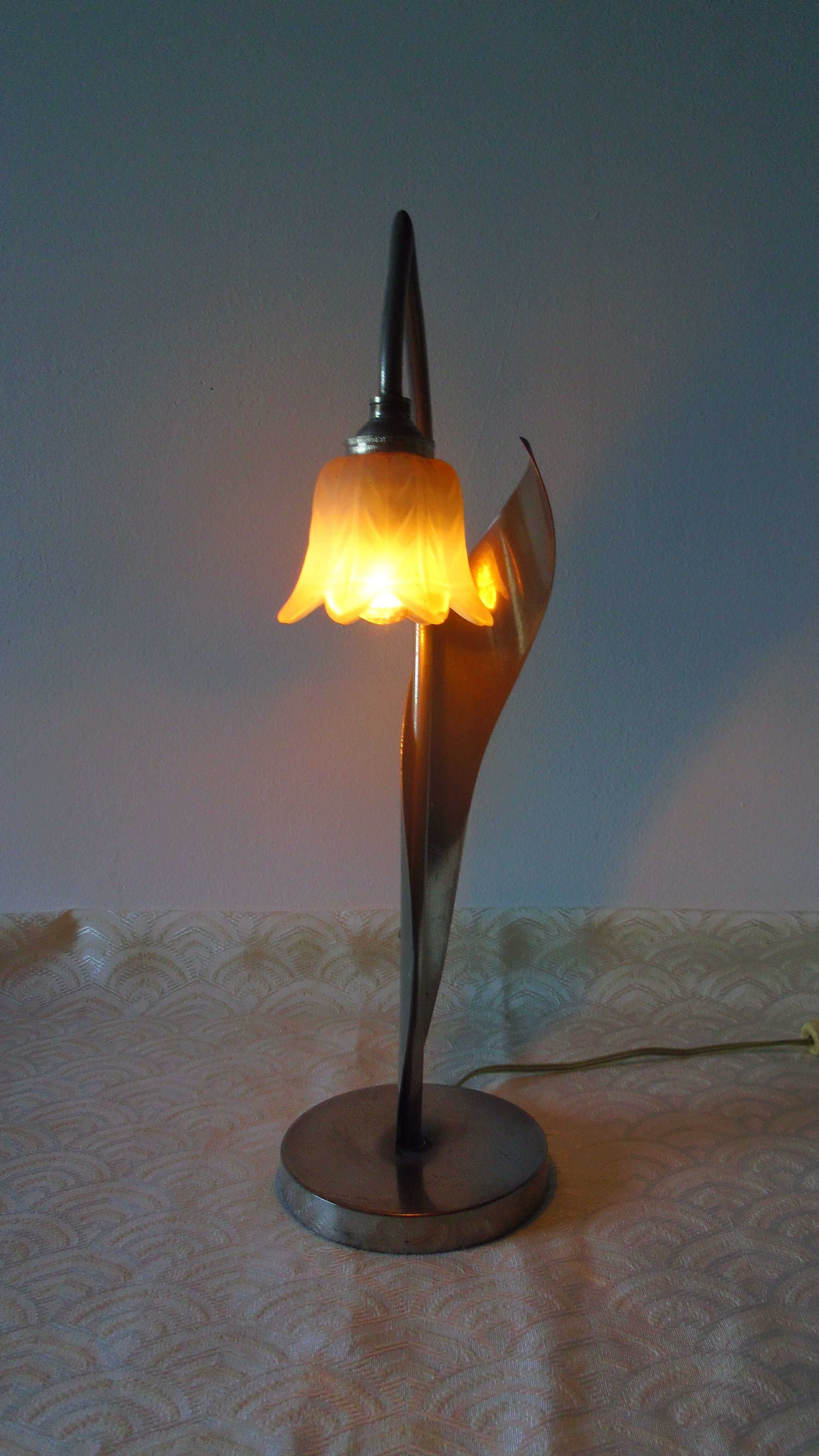 Bedside/table lamp "Lily of the valley". Art Deco