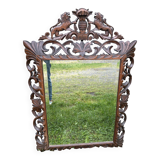 19th century vintage carved wooden mirror