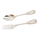 Silver cutlery, 1 fork and 1 spoon, Orfévrerie Saint Médard