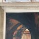 Framed oil fountain painting