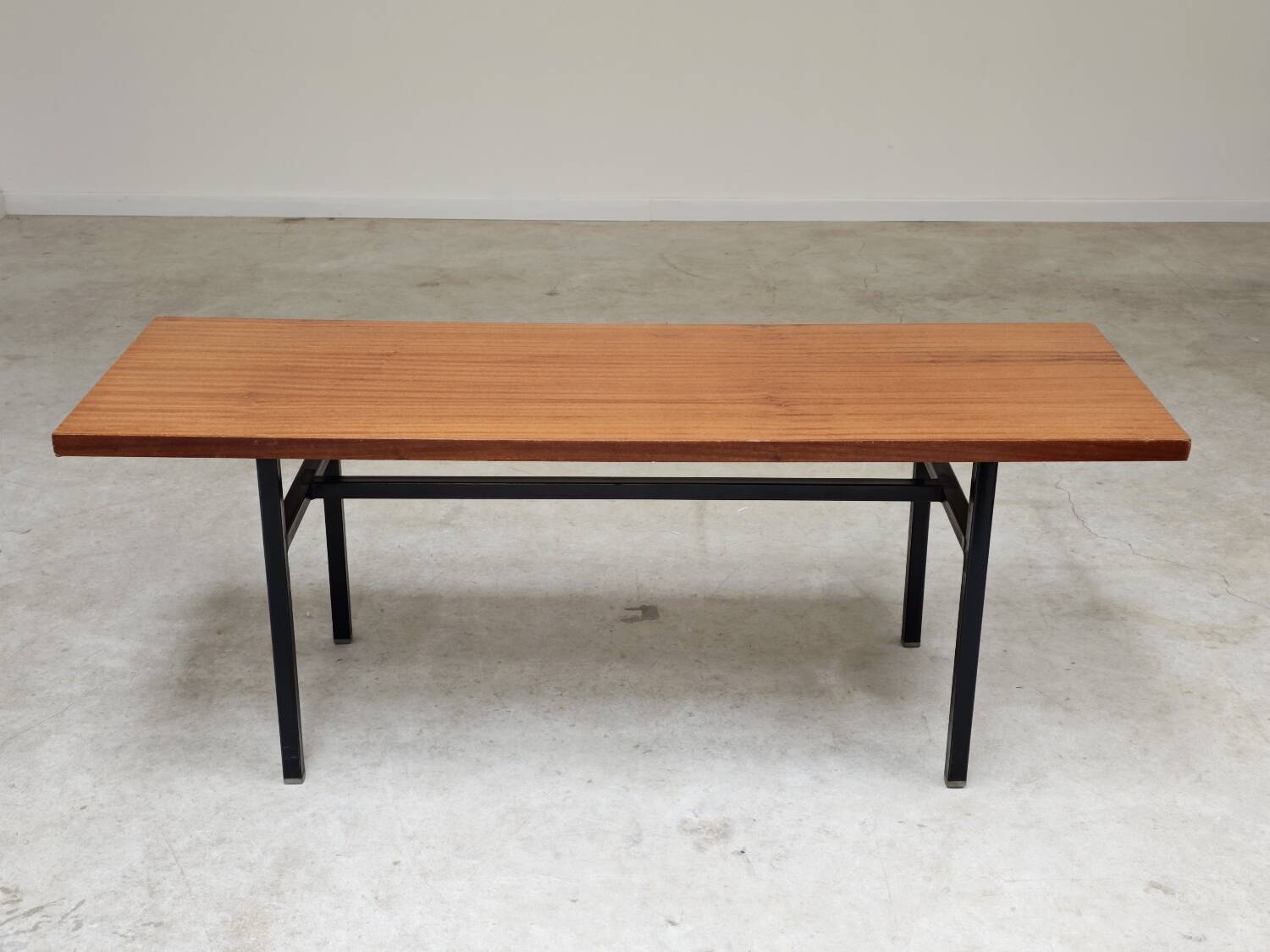 Metal and wood coffee table, former Czechoslovakia 1970