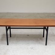 Metal and wood coffee table, former Czechoslovakia 1970