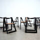 Set of eight folding dining chairs designed by Aldo Jacober for Alberto Bazzani