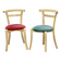 Pair of chairs by jl moller danmark 1960