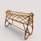 Vintage standing planter in rattan and bamboo – Riviera style, 1970s