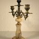 Three-light onyx chandelier