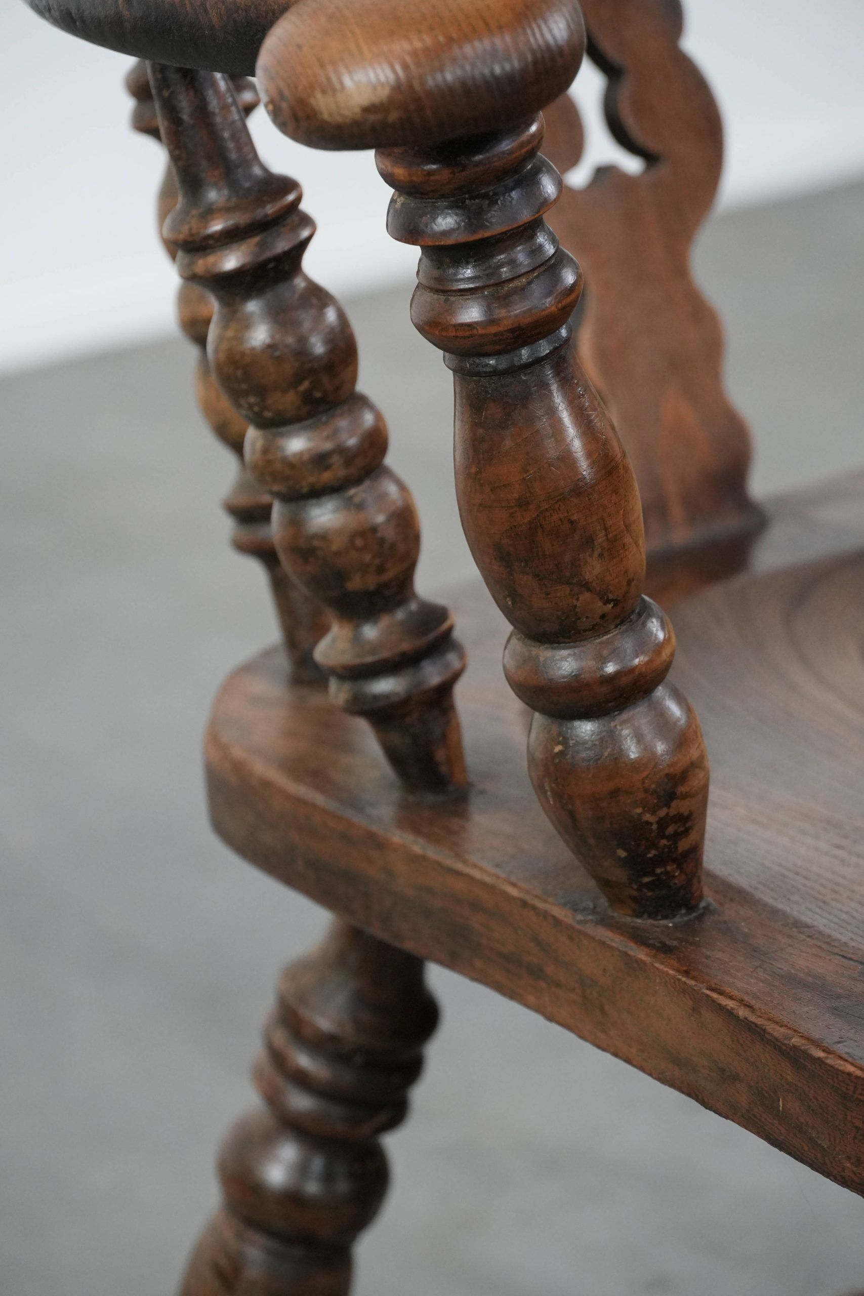 Antique English Highback Windsor Chair from the 18th Century