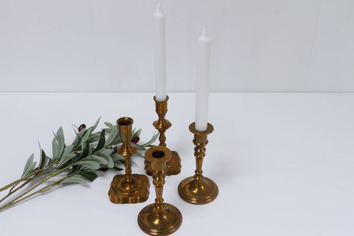 Vintage Danish Malm Candleholders, 1950s, Set of 4