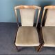 Set of 4 vintage wooden dining chairs 60s