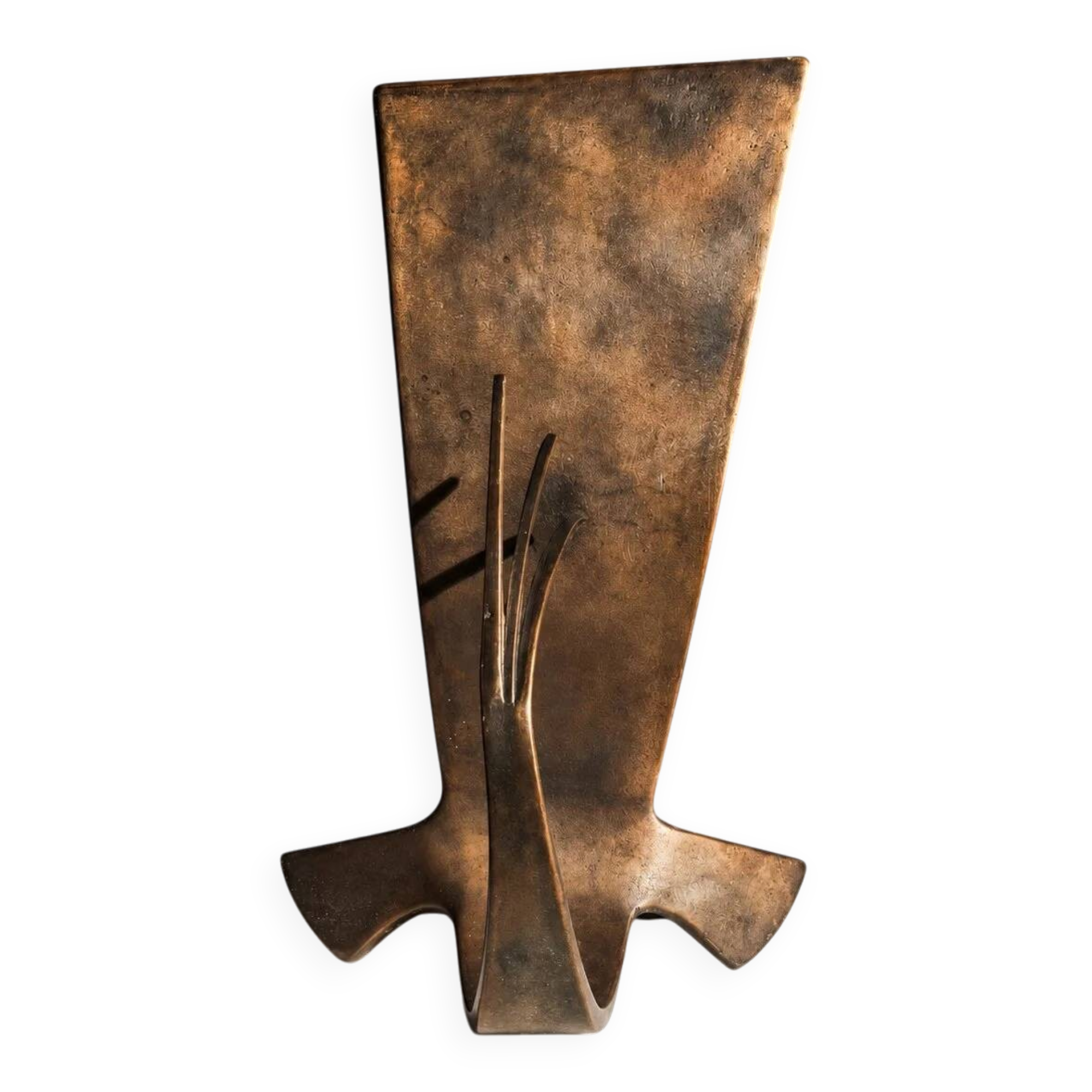 Sculptural bookends in bronze, 1986