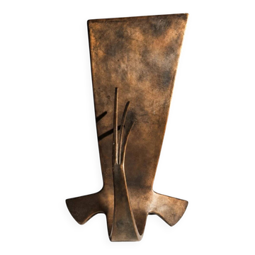 Serre-livres sculptural en bronze, 1986
