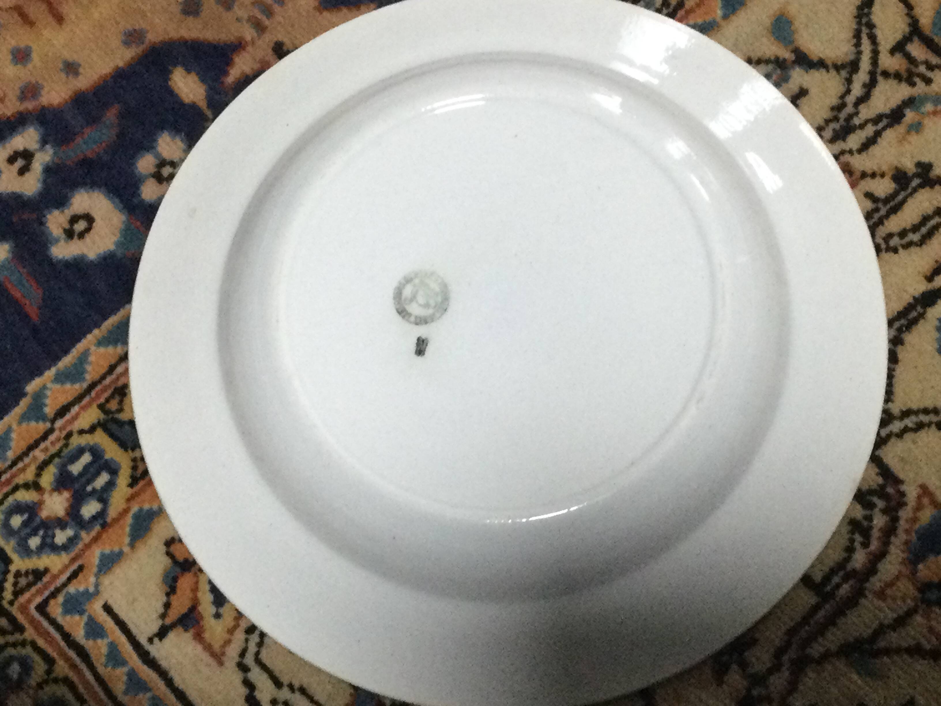 Art Nouveau dish 1908-1932 rooster decor