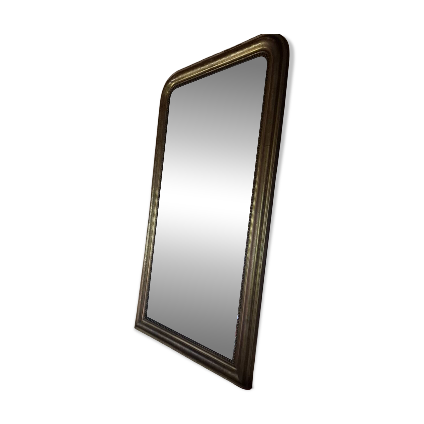 Large Louis Philippe mirror with a gilded wooden frame.