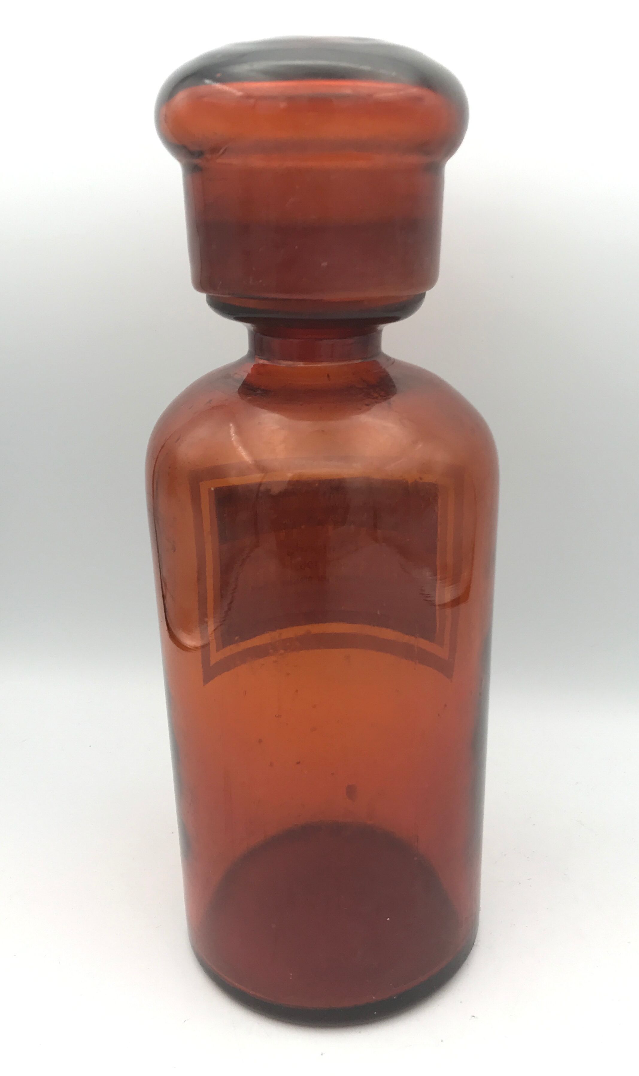 Old pharmacy jar bottle in blown glass 26 cm