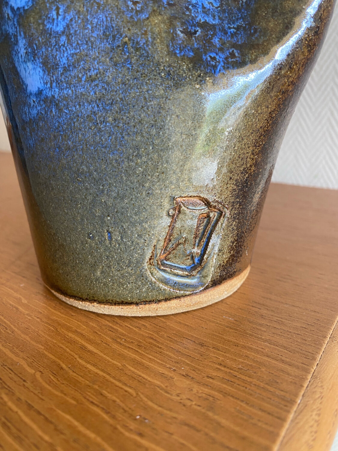 Stoneware carafe design signed