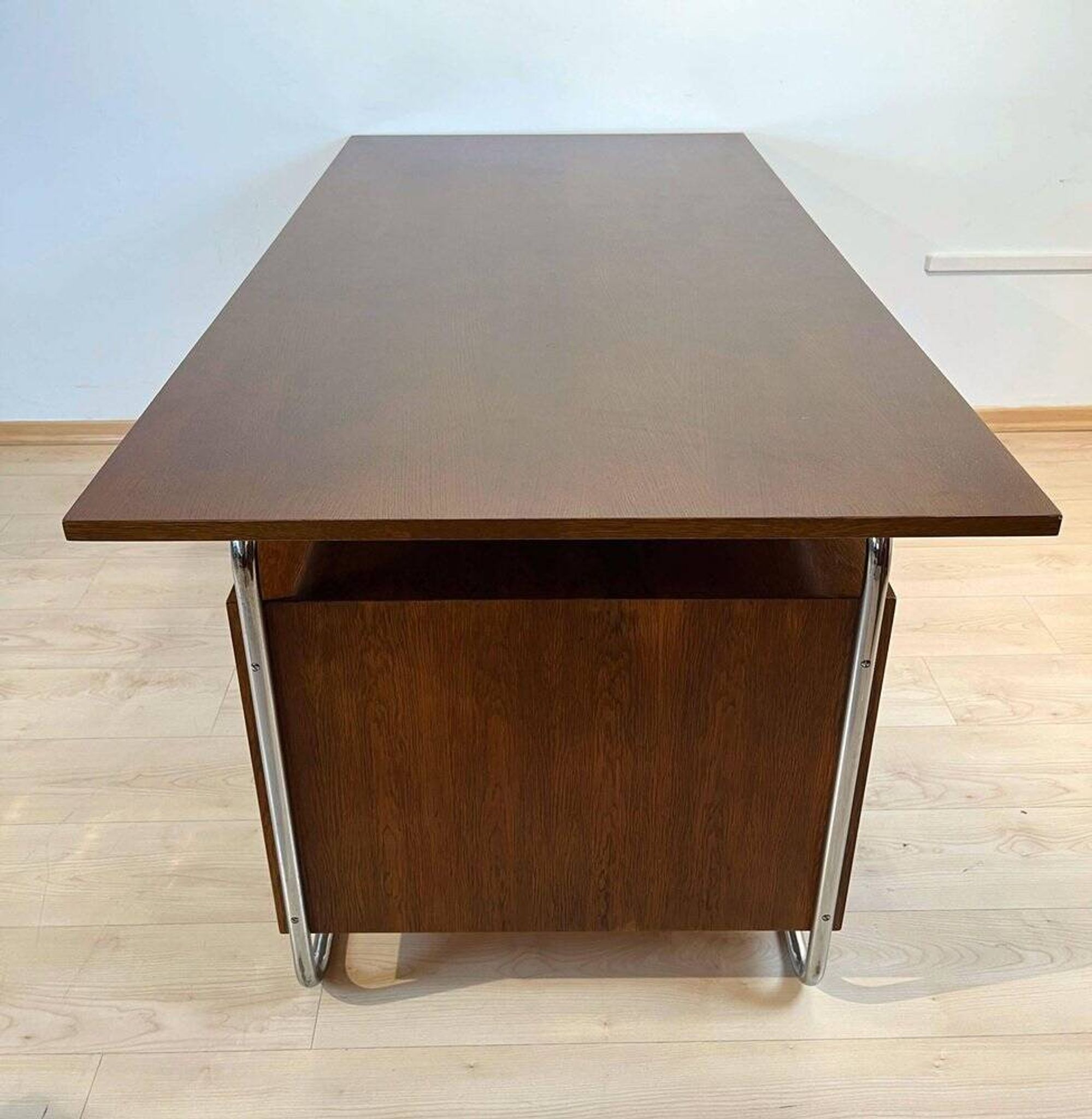 Vintage Bauhaus Oak Veneer Desk from Mücke & Melder, 1940s
