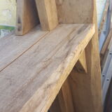 Raw light wood bench