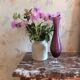 Vase en opaline tricolore