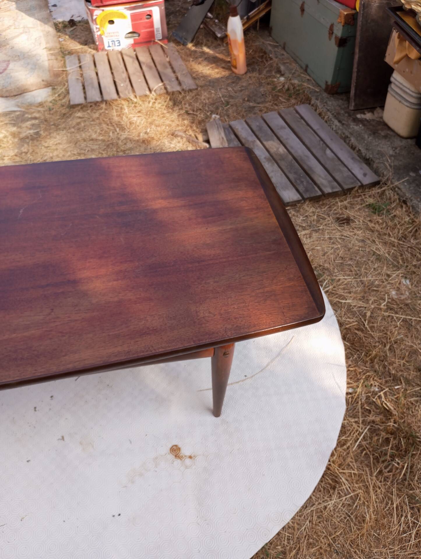 Scandinavian coffee table in teak