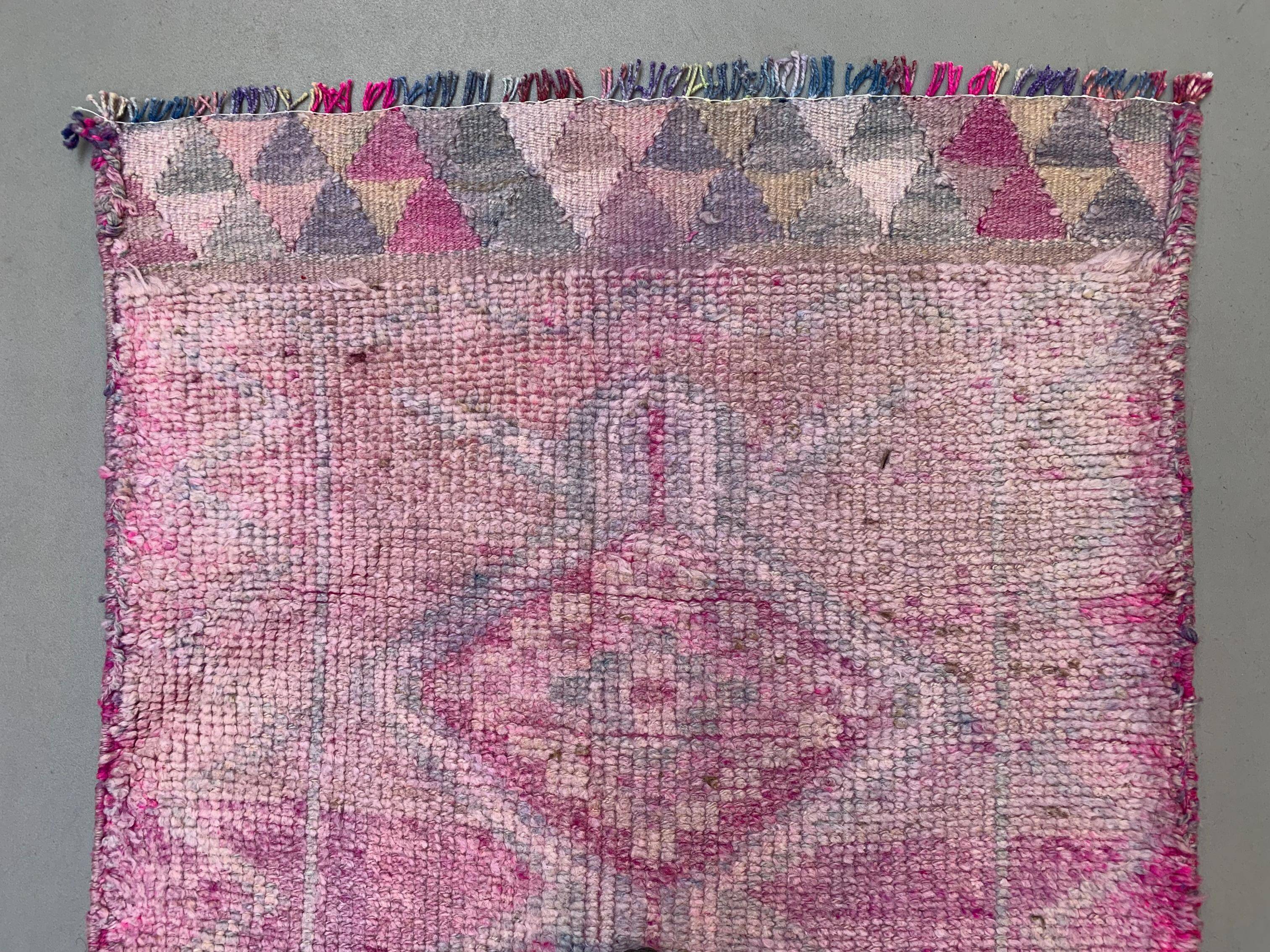 Vintage Turkish  Tribal Runner 318x90 cm veg dye wool rug tribal, handmade