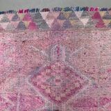 Vintage Turkish  Tribal Runner 318x90 cm veg dye wool rug tribal, handmade