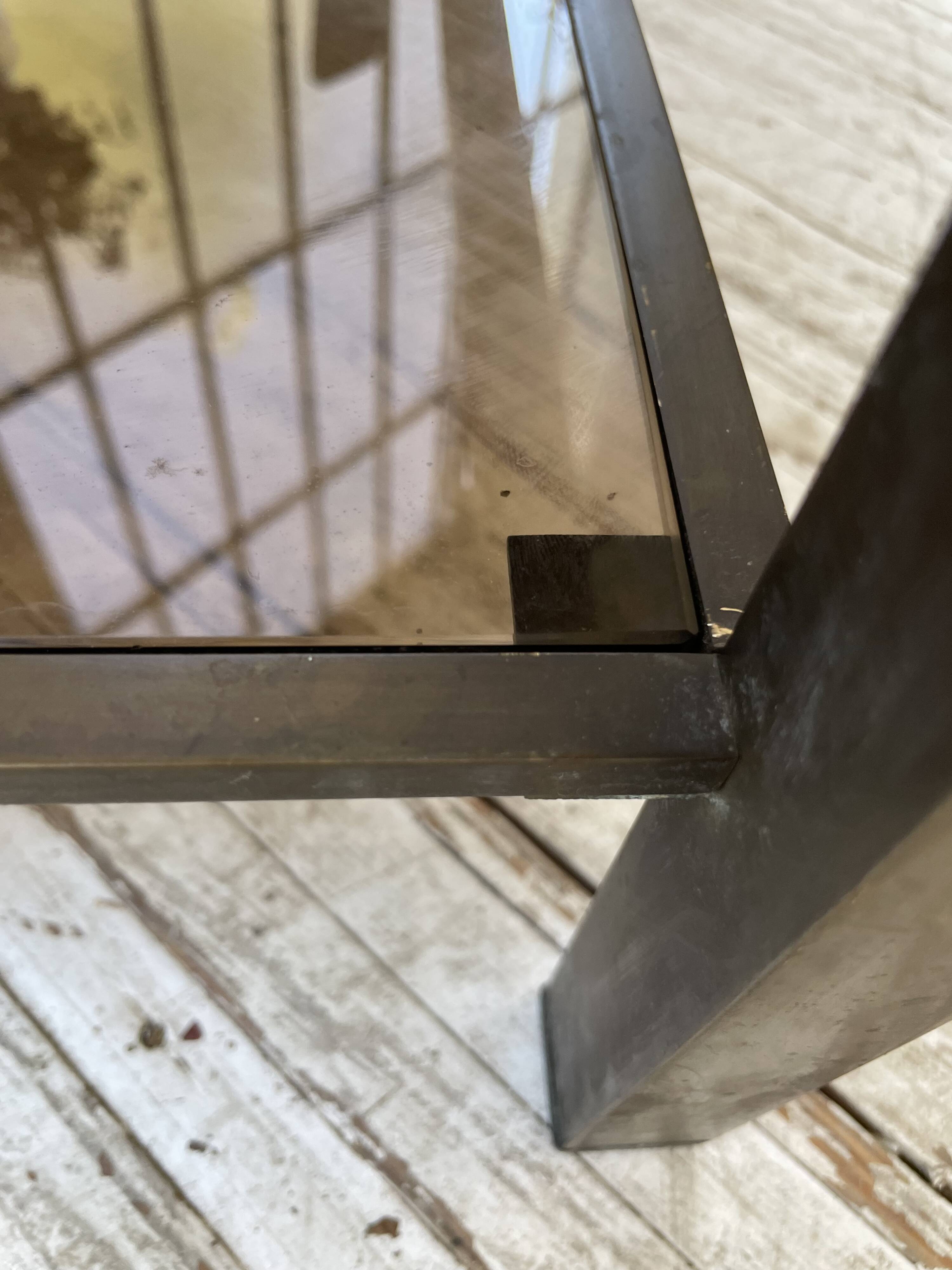 Brass coffee table attributed to Guy Lefevre for Maison Jansen