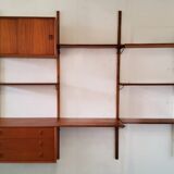 Danish vintage modular wall shelf, 1960