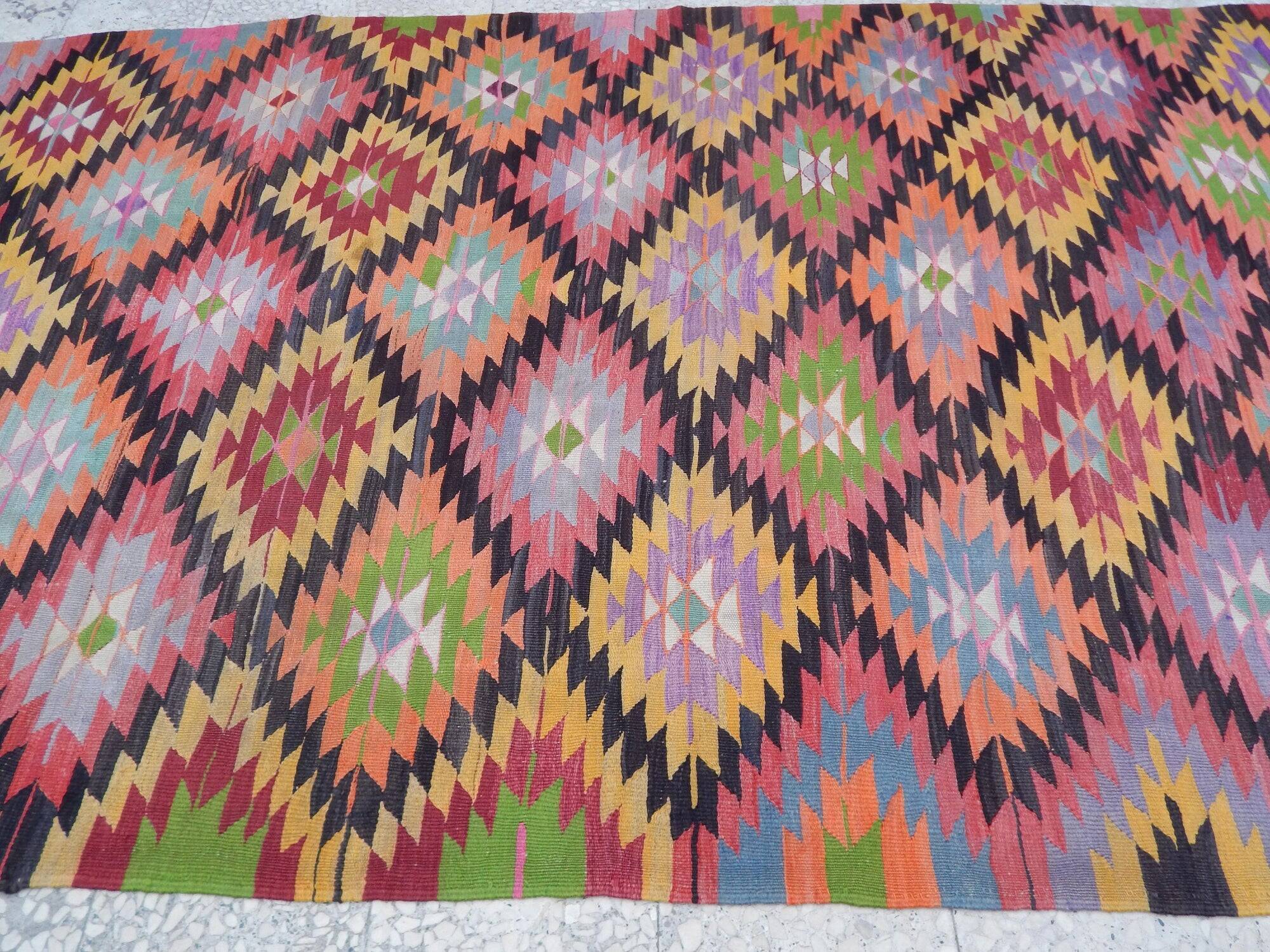 Kilim turc vintage tissé main 165x291 cm