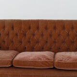 Crushed velvet button back sofa