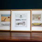 Art Deco illustration luxury car Delaunay Belleville by Charles Martin in 1924