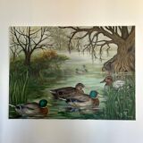 Tableau canards en automne