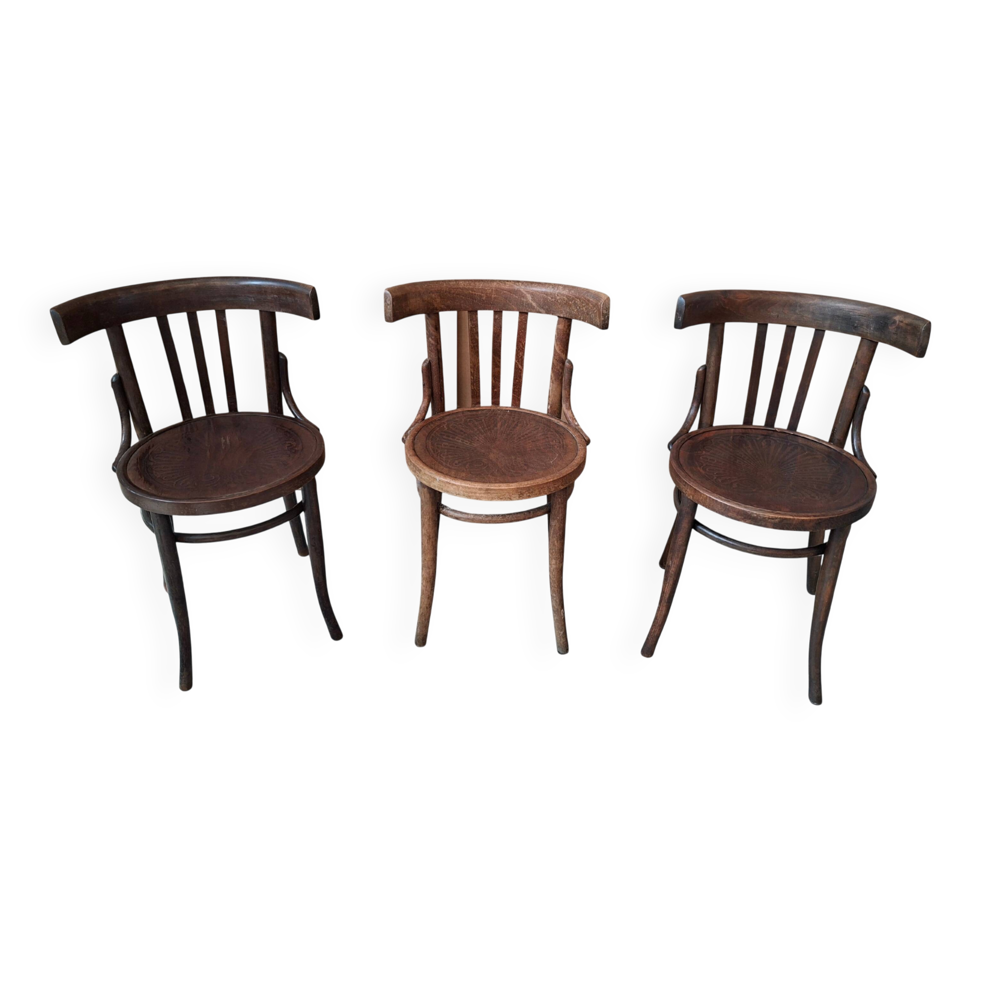 Set di 3 Iconiche Sedie Stile Thonet